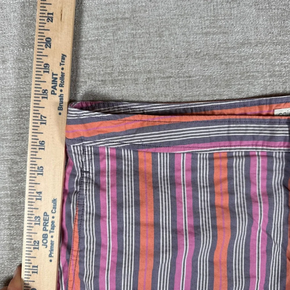 Onia Shorts Mens 37/7 Multi-Color Striped Flat‎ Front Summer Casual